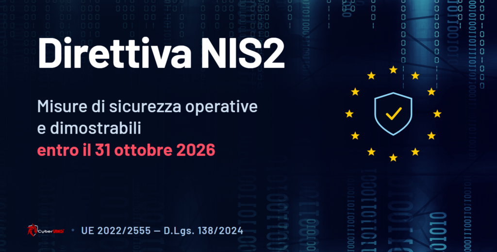 NIS2, 31 ottobre 2026: misure di sicurezza operative e dimostrabili
